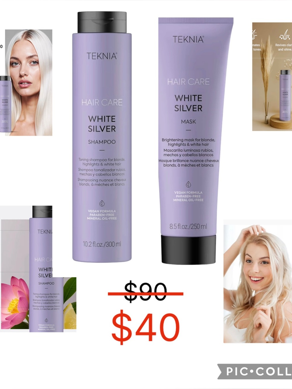 White Silver Violet Toning Shampoo & Mask - Lavender